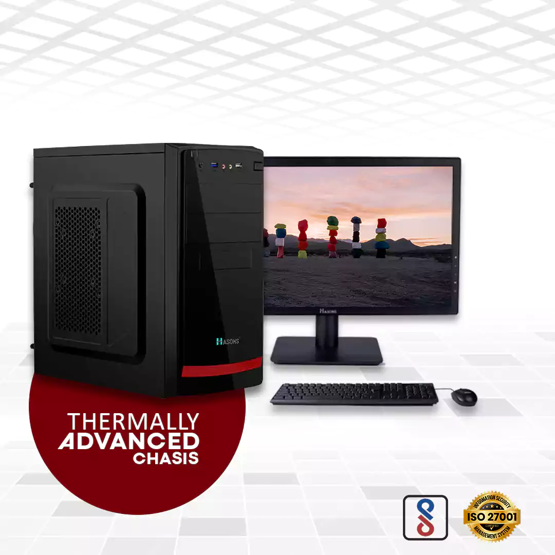 I7 Desktop Computer with Gen 10700, Chipset Series H510, windows 10 pro, 1TB HDD, DDR4-4GB, Wired Keyboard, Mouse, Black, screen 21.5